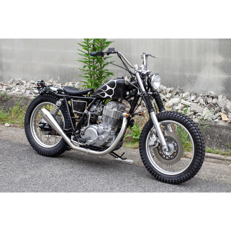 MOTOR ROCK SR400/500用 ロングスイングアーム ブラック (MR-SM090B