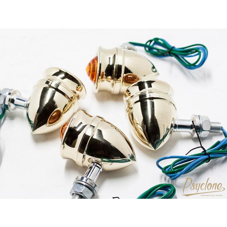 Psyclone ブラス削り出しバレットウインカー 4個セット (OSC-LIT028