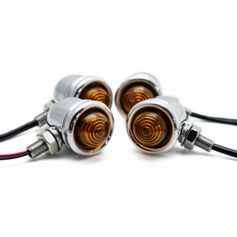 アルミ❗️ビンテージ❗️LEDウィンカー 4個セット ❗️ Psyclone アルミバレットウインカー 4個セット : MOTOR ROCK - 通販