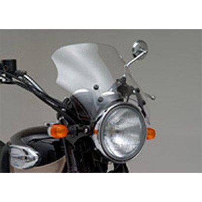 W650　デイトナ（Daytona） ブラストバリアースモークと専用ステー DAYTONA（デイトナ） W650(-07)他用 ブラストバリアー(ステー付) ＿