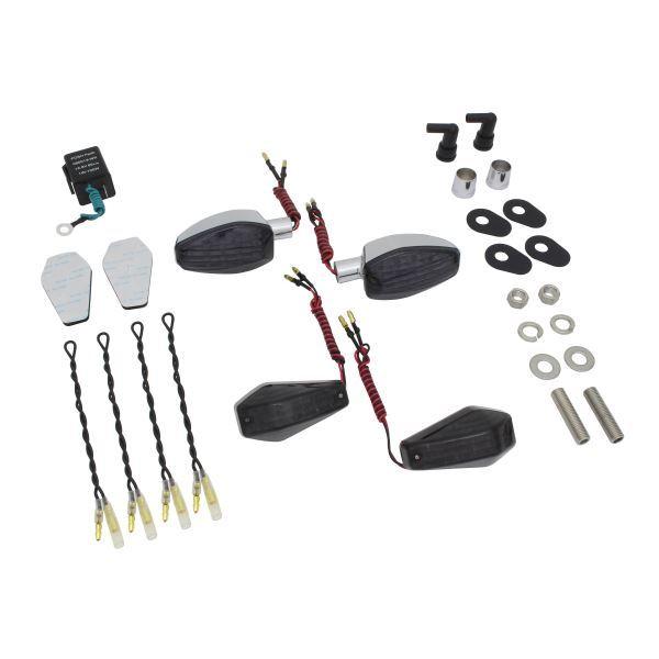 YZF-R25(2015-2018) 用 エアロLED+ライトウェイトLEDウインカーKIT メッキボディ/スモークレンズ｜ポッシュフェイス/POSH