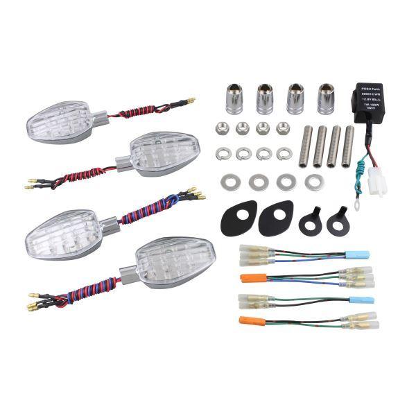 CB1300SF(2003-2005) 用 ライトウェイトLEDウインカー車種別KIT メッキボディ/クリアーレンズ｜ポッシュフェイス/POSH