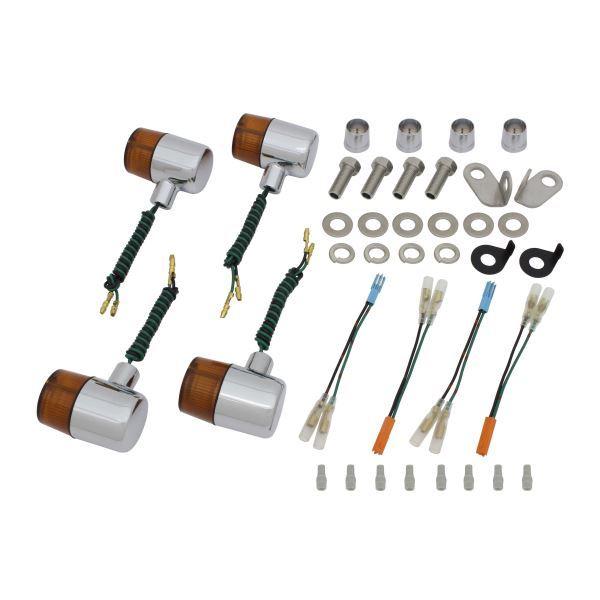 こうさん専用 FTR223/D(2008-) 用 クラシカル 71タイプ ウインカーKIT メッキボディ