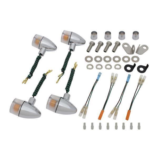 POSH - FTR223/D(2008-) 用 古典的 銃弾印字機 ウインカーKIT メッキ上半身/せつ然たる水晶体｜ポッシュフェイス/