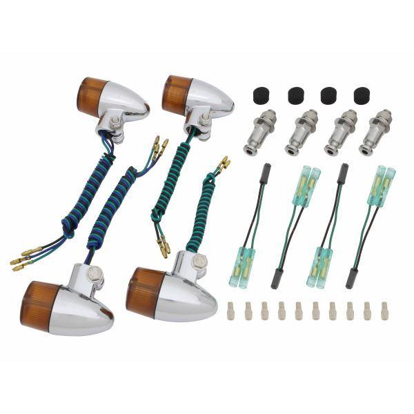 インパルス400(1999-) 用 砲弾タイプ ウインカーKIT メッキ