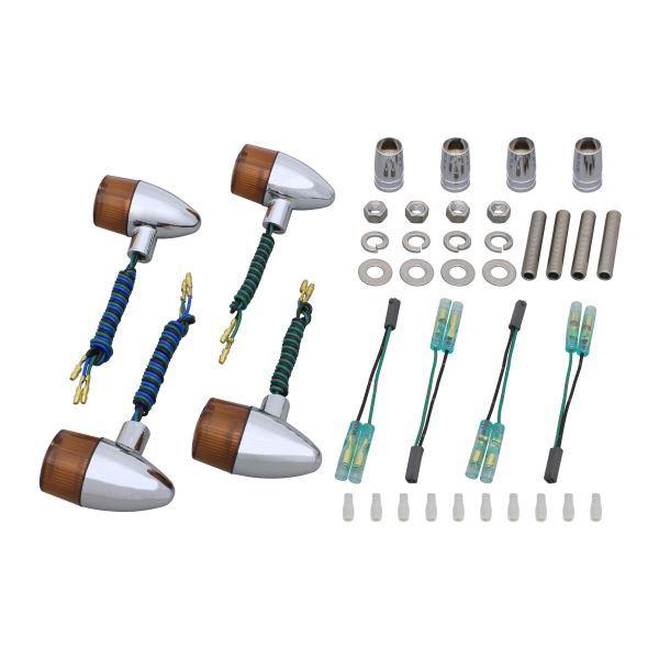 インパルス400(1999-) 用 クラシカル 砲弾タイプ ウインカーKIT メッキ