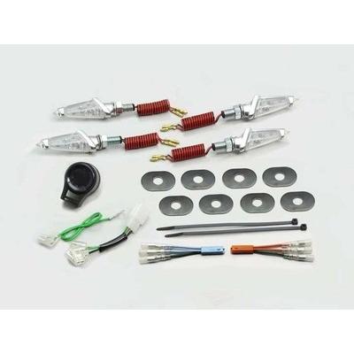 グロム/GROM125(16-17/JC61-1300001以降)用 LEDダガーウインカーキット(メッキ×クリアレンズ) ｜ハリケーン