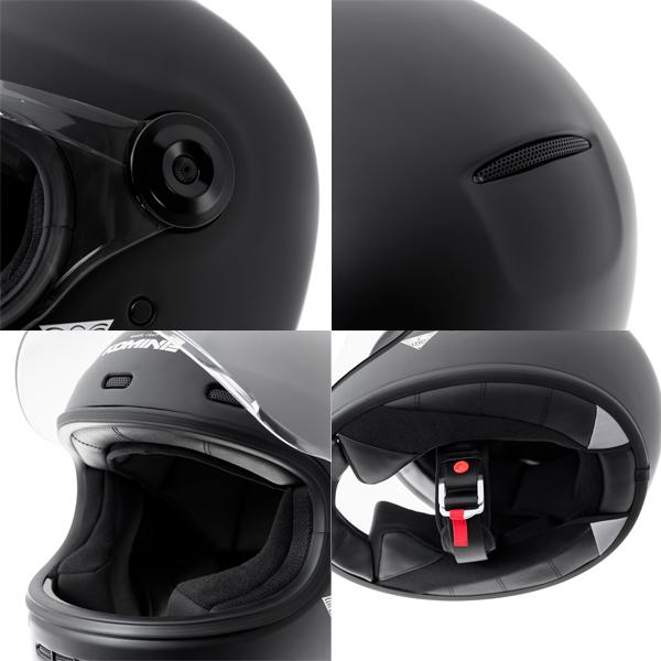 コミネ（Komine） HK-190 ネオレトロフルフェイスヘルメット Pearl