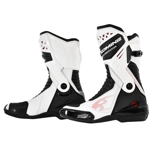 コミネ（KOMINE）BK-087 Supreme Racing Boots スプリーム レーシングブーツ White 05-087｜motostyle