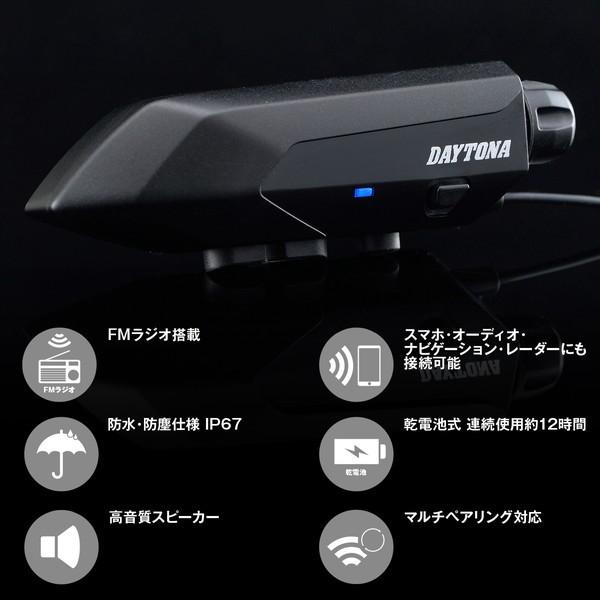 デイトナ 14982 バイク用インカム Bluetooth DT-KIKUDAKE 聴くだけ FM 
