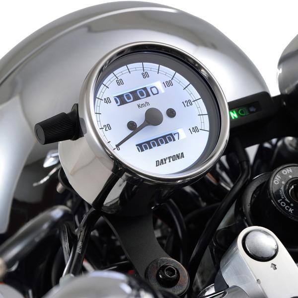 デイトナ バイク用 機械式スピードメーター F60 ホワイトled照明 140km H ステンレスボディ ホワイトパネル 二輪用品店 Motostyle 通販 Paypayモール