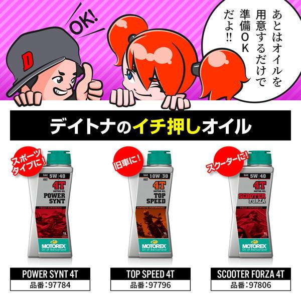 DAYTONA（デイトナ） 25584 バイク用 オイルフィルター Oリング ドレン