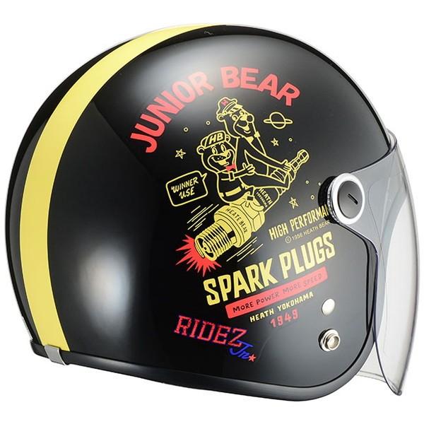 RIDEZ RIDEZ Jr SPARK PLUGS ジェットヘルメット ブラック/アイボリー