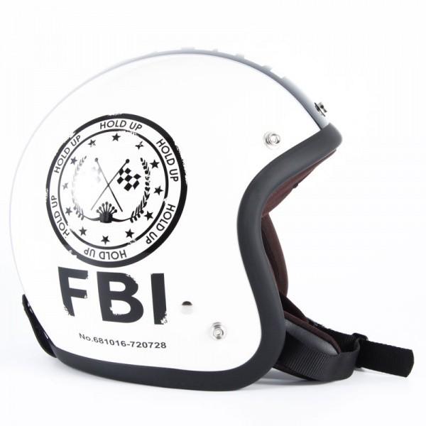 72JAM JET HELMET 72JAM JET JJ-02 F.B.I.（ホワイト） パールゴールド