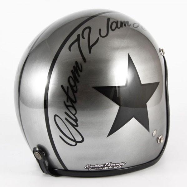 72JAM JET HELMET 72JAM Helmet JCP-30 IRON STAR エフェクトシルバー