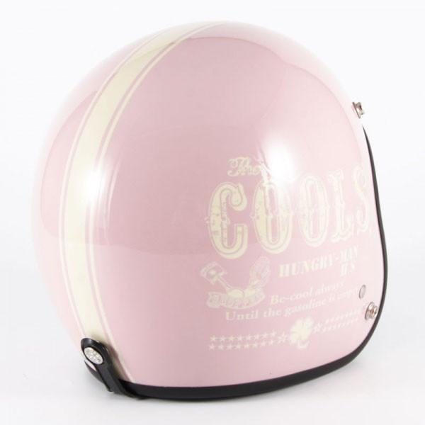 72JAM JET HELMET 72JAM Helmet HM-04 COOLS HUNGRY MAN ピンクベース