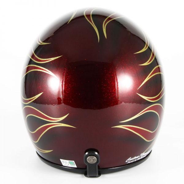 72JAM JET HELMET 72JAM Helmet JCP-41 FLAMES レッドフレークベース