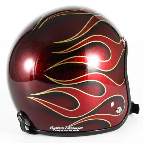 JEB'S ヘルメット レッド 72JAM JET HELMET 72JAM Helmet JCP-41 FLAMES レッドフレークベース