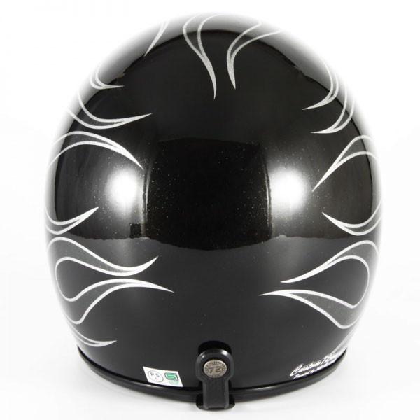 72JAM JET HELMET 72JAM Helmet JCP-42 FLAMES ブラックフレークベース