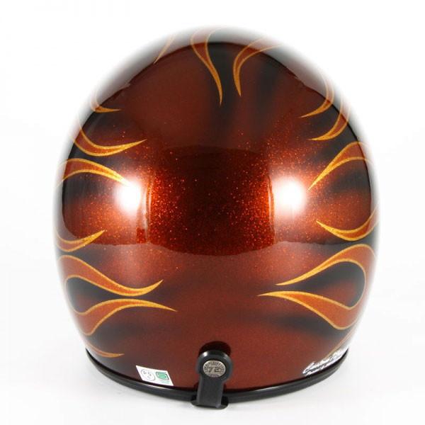 72JAM JET HELMET 72JAM Helmet JCP-43 FLAMES オレンジフレークベース