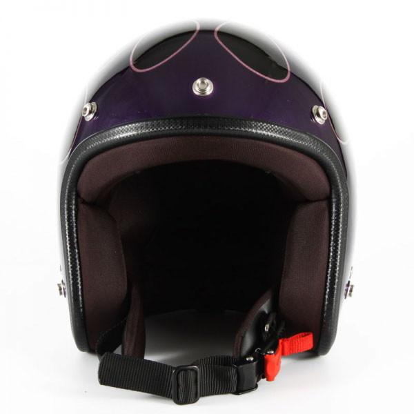 72JAM JET HELMET 72JAM Helmet JCP-47 FLAMES パープルベース グロス
