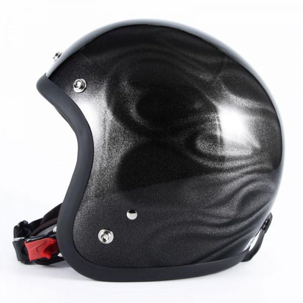 72JAM JET HELMET 72JAM Helmet JG-23L GHOST FLAME ブラック グロス