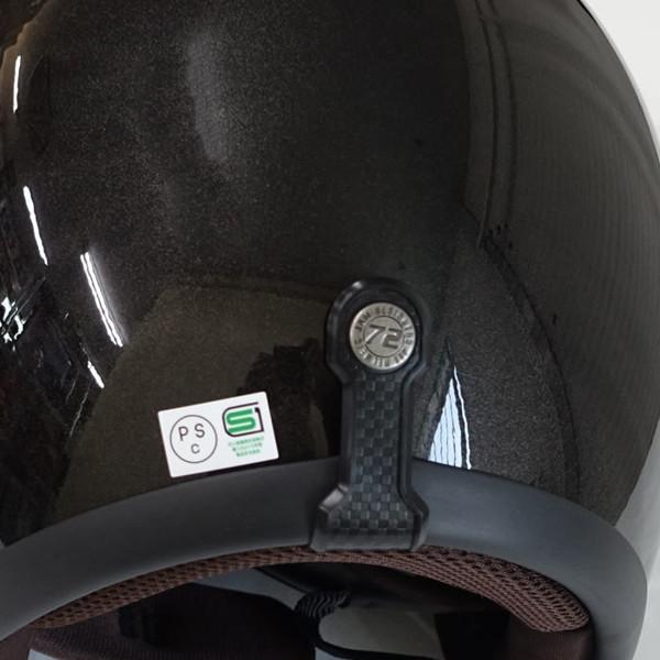 72JAM JET HELMET 72JAM Helmet JG-23L GHOST FLAME ブラック グロス