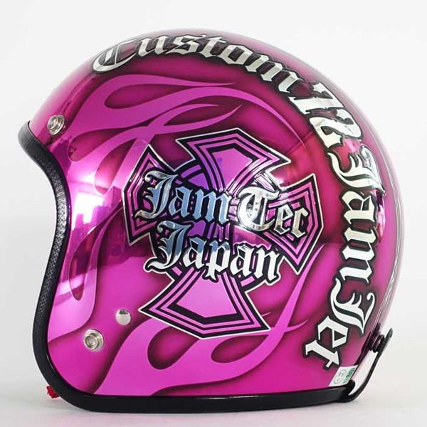 72JAM JET HELMET 72JAM Helmet IP-1009 New クロス メッキベース 