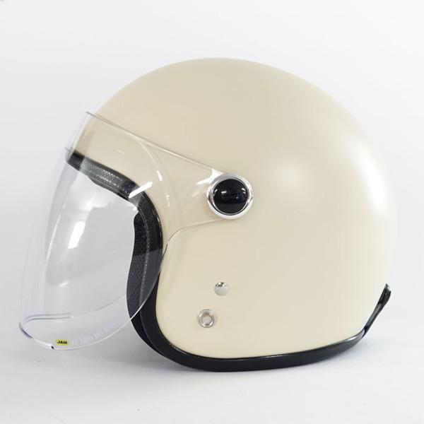 72JAM JET HELMET 72JAM Helmet JPK-01 シールド付き マットアイボリー