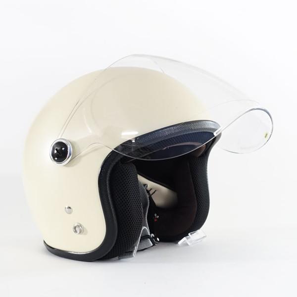 72JAM JET HELMET 72JAM Helmet JPK-01 シールド付き マットアイボリー