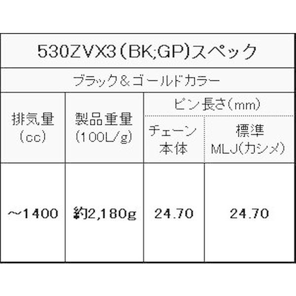 EKチェーン（江沼チェーン） 530ZV-X3 (BK/GP) 120L MLJ