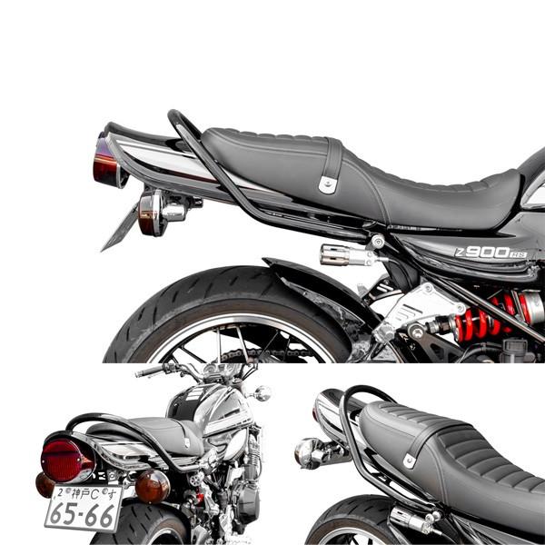 PMC（ピーエムシー）189-5363 タンデムグラブバー（ARCHIロングテールカウル専用）ペイントブラック Z900RS/CAFE ARCHI（アーキ）の画像