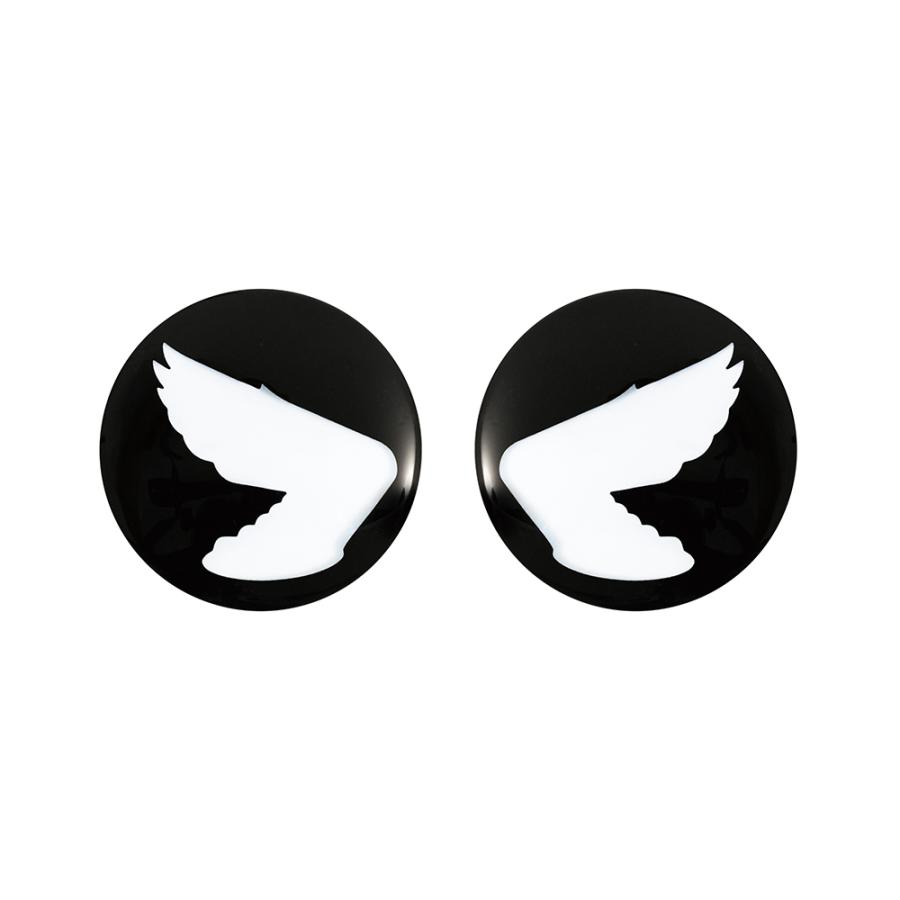 槌屋ヤック（YAC） ブラックエンブレムカバー HN （左右1セット