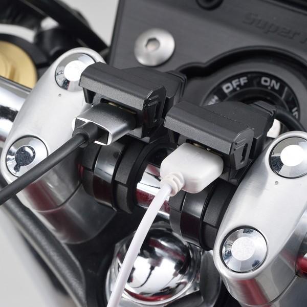 専用 DAYTONA（デイトナ） 99503 4.8A バイク専用電源 メインキー連動 USB2