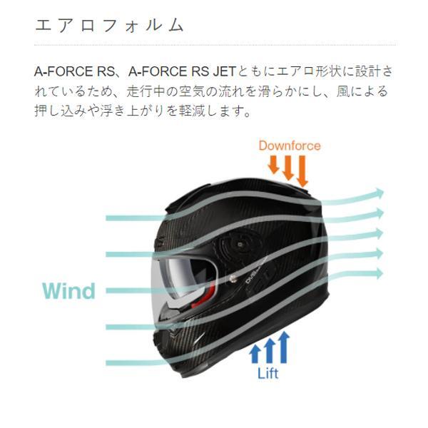 WINS（ウインズ） A-FORCE RS FLASH typeC カーボン×アイアンレッド フルフェイスヘルメット スモールシェルの画像