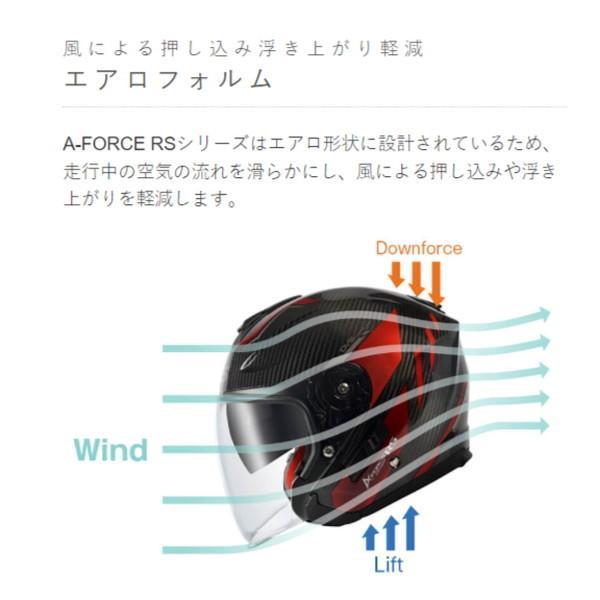 WINS（ウインズ） A-FORCE RS JET FLASH typeC カーボン×アイアンレッド ジェットヘルメット スモールシェルの画像