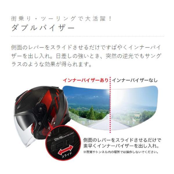 WINS（ウインズ） A-FORCE RS JET FLASH typeC カーボン×アイアンレッド ジェットヘルメット スモールシェルの画像