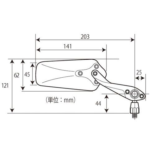 TANAX（タナックス） ナポレオン ガセットミラー クロームメッキ TANAX