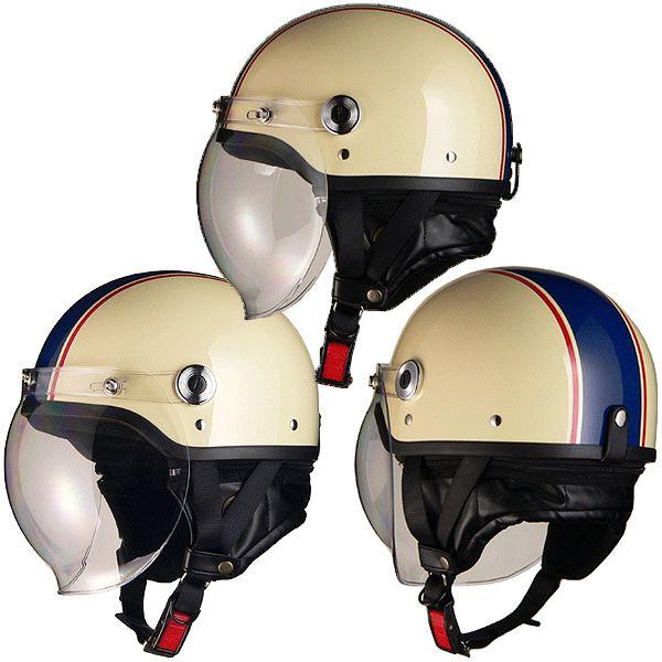 リード工業 CROSS CR-760 バブルシールド付き ハーフヘルメット : 二輪