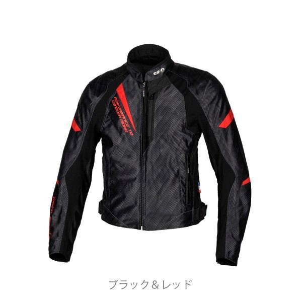 エルフ elf スフィーダジャケット 黒/赤 ライディングジャケット M elf（エルフ） EJ-S113 スフィーダ ジャケット Black/Red 春夏モデル