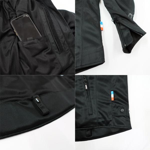 elf（エルフ） EJ-S121 エオリアメッシュジャケット Black&Blue 【2025