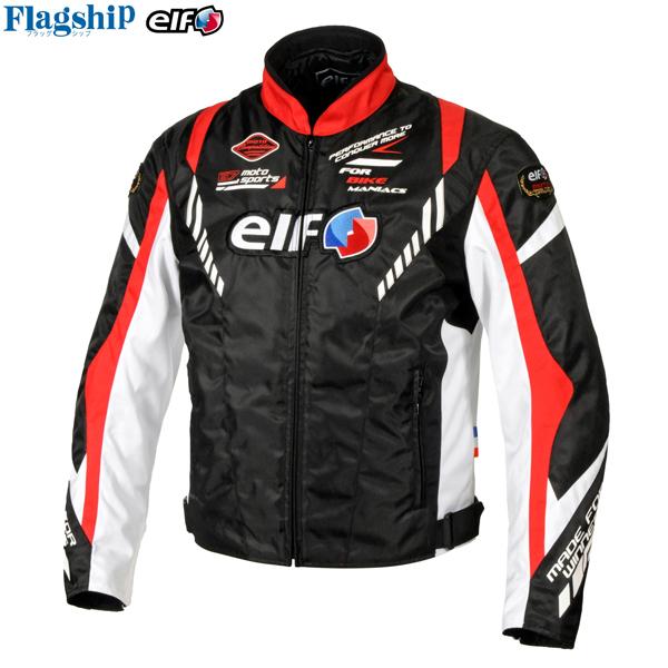 elf ライディングジャケット レッド ブラック秋春 elf（エルフ） EJ-W119 ヴィットリアジャケット レッド 秋冬モデル