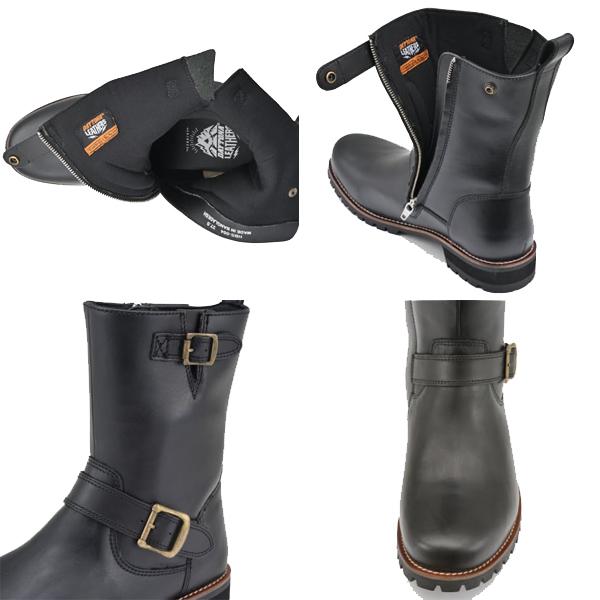 最終価格 [極美品]DAYTONA エンジニアブーツ ジッパー付き 25センチ