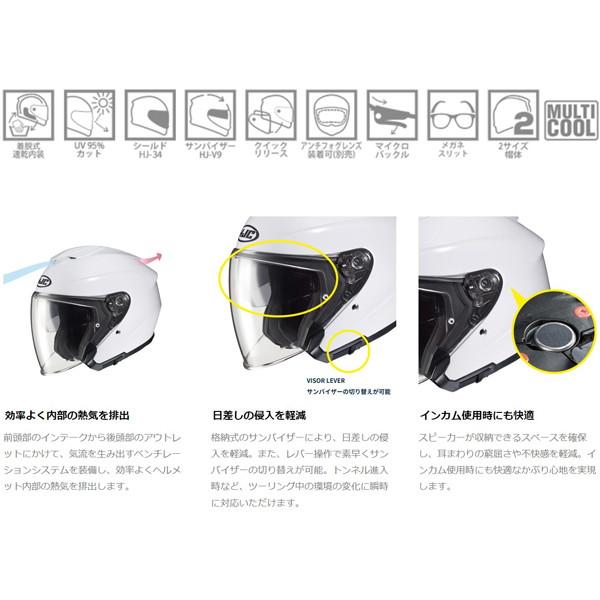 HJC HJC HJH214 i30 SOLID(ソリッド) ジェットヘルメット SEMI FLAT