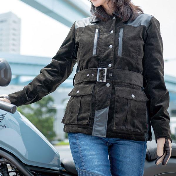 J-AMBLE ROJ-979 パーシャルレザーコーデュロイジャケット Rosso
