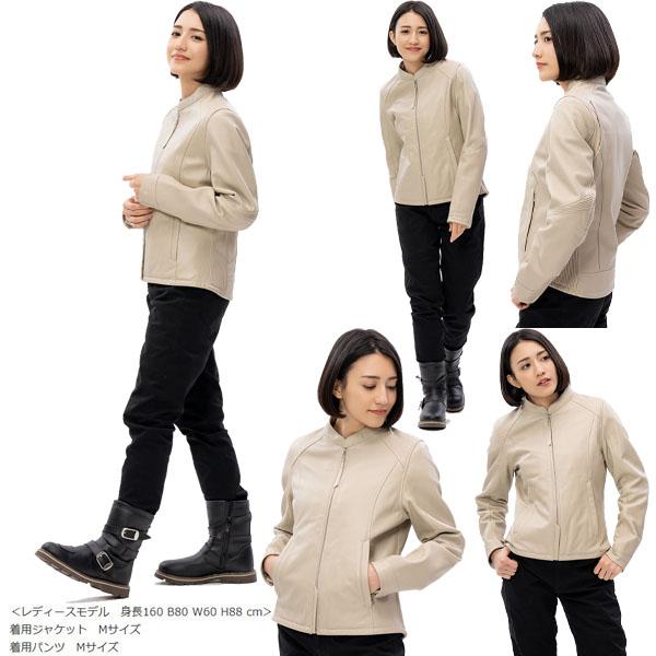 J-AMBLE (J-アンブル) ROL17 シングルレザージャケット アイボリー