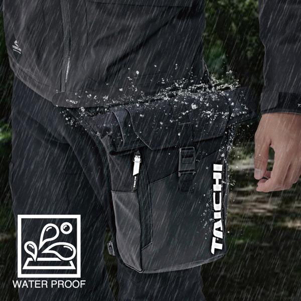 TAICHI RSタイチ RSB288 WP レッグ ポーチ BLACK/WHITE : 二輪用品店