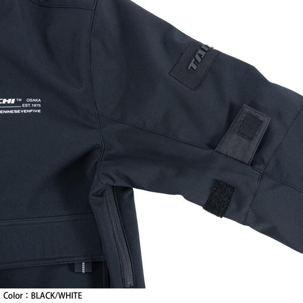 TAICHI RSタイチ RSJ732 ソフトシェル フーディ BLACK/WHITE : 二輪