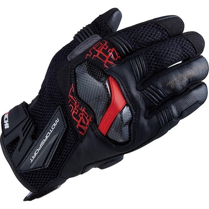 TAICHI RSタイチ RST448 アームド メッシュ グローブ BLACK/RED 春夏 