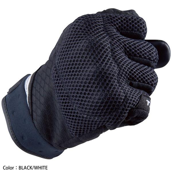 RSタイチ RST463 ラバーナックル メッシュグローブ RUBBER KNUCKLE MESH GLOVE BLACK/WHITE 春夏モデル｜motostyle｜03